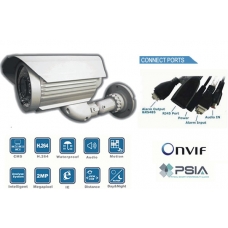 High Definition Waterproof 1/3 SONY CCD 420TVL 6MM Day/Night Vision IR 35M IP network bullet camera PoE Onvif conformant
